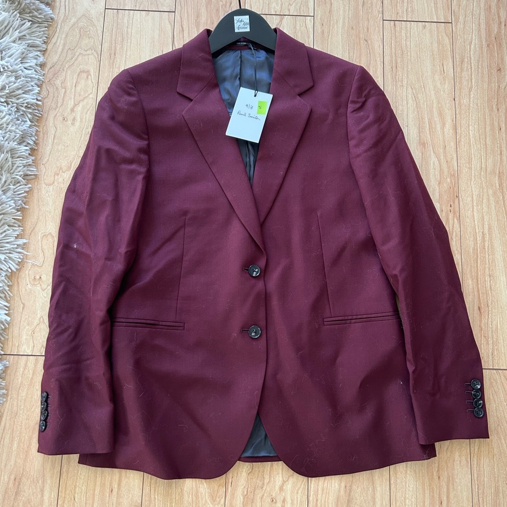 Paul Smith Burgundy Sport Coat with Notched Lapel